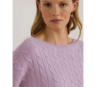 Ralph Lauren Women's Wool-cashmere Cable-knit Sweater In Purple