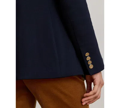 Ralph Lauren Lauren  Herringbone Jacquard Buckle Blazer In Multi