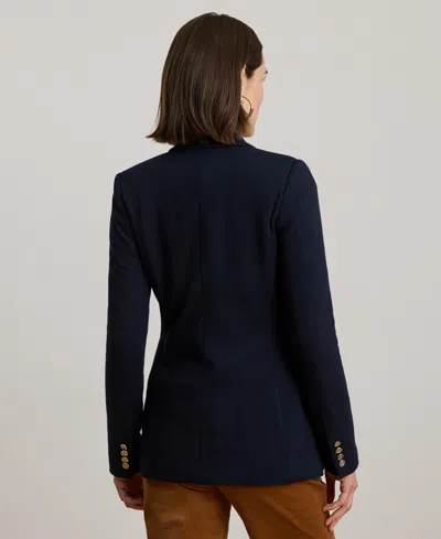 Ralph Lauren Lauren  Herringbone Jacquard Buckle Blazer In Multi