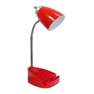 Hivvago 19" Red Usb Table Lamp