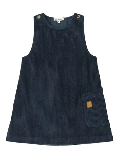 Liewood Corduroy Pocket Dress In Blue