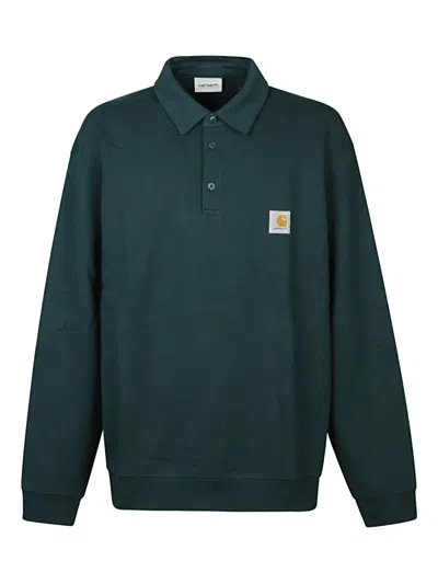 Carhartt Polo Shirt With Logo In Green