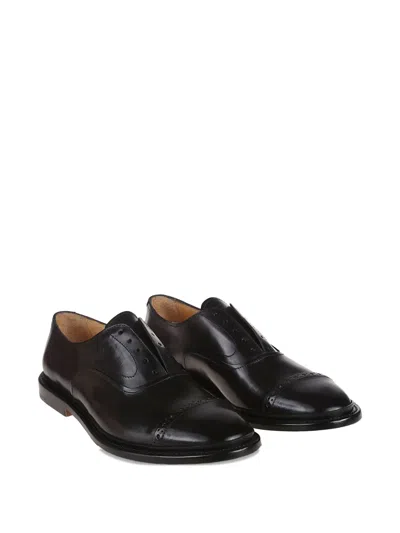 Premiata Cap Toe Lace Oxford Shoes In Black