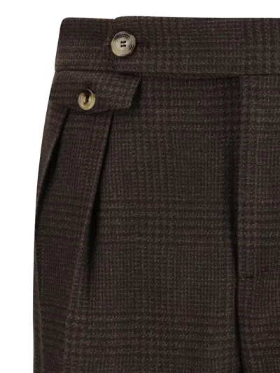 Brunello Cucinelli Check-pattern Suit In Brown