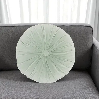 Hivvago 16" X 16" Mint Green Round Velvet In Green