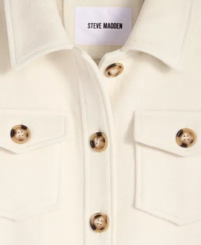 Steve Madden Women's Collared Button-front Jacket In White