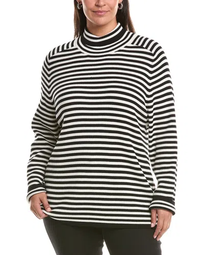 Marina Rinaldi Plus Enigma Wool Sweater In Black