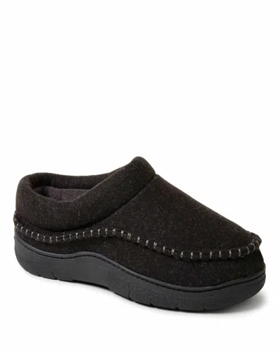 Dearfoams Men's Thompson Wool Blend Clog Slipper In Black