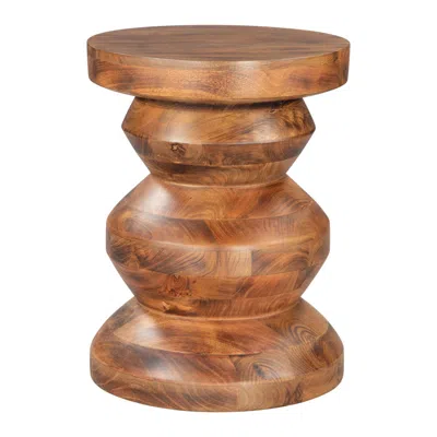 Hivvago Kerala Side Table Walnut In Brown