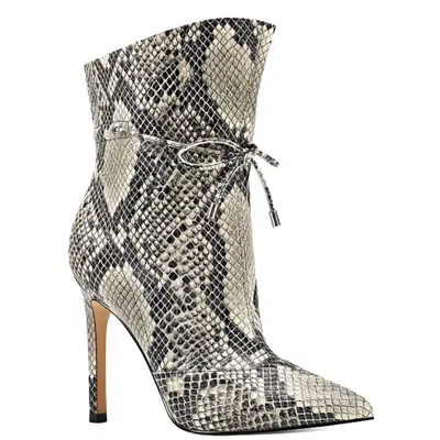 Nine West Women's Tirzah Python Ankle Boots In Grey In Multi