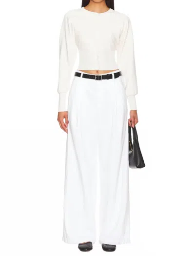 Agolde Ellis Wide Leg Trouser In Milkshake In White
