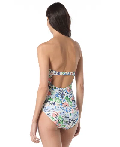 Kate Spade New York Bandeau One Piece Swimsuit In Animal Print
