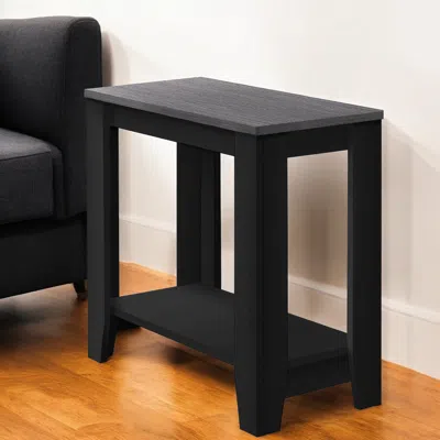 Hivvago 22" Black And Gray End Table With Shelf In Black