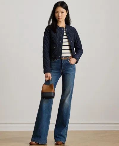 Ralph Lauren Women's Striped Rib-knit Crewneck Sweater In Multi