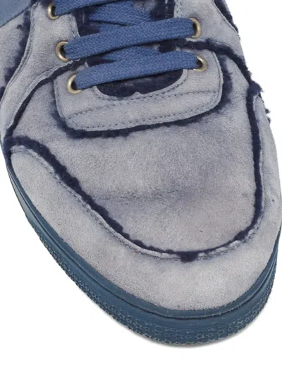 Pre-owned Gucci Suede High-top Sneakers In Blue