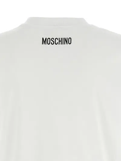 Moschino Graphic Print Relaxed Fit Short Sleeve Top In White