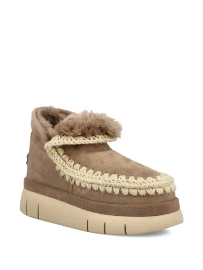 Mou Eskimo Bounce Sneaker Ankle Boots In Brown