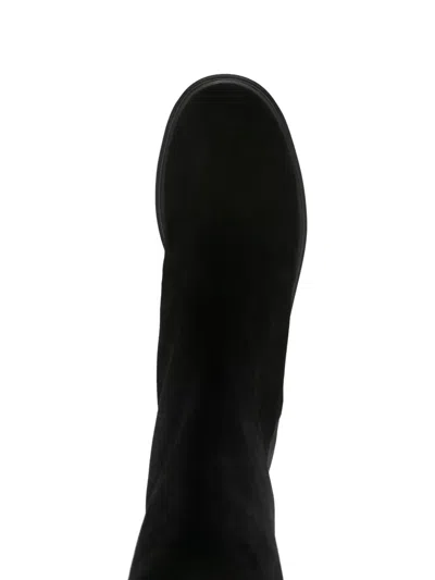 Stuart Weitzman 60mm Chunky Suede Boots In Black