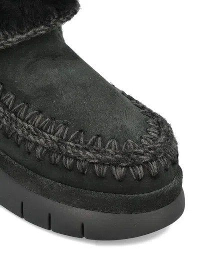 BOUNCE 编织边饰皮毛一体及踝靴