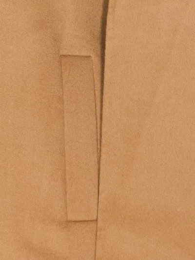 Michael Michael Kors Michael By Michael Kors Camel Wool Blend Coat In Brown