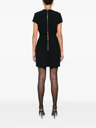 Elisabetta Franchi Button-front Mini Dress In Black