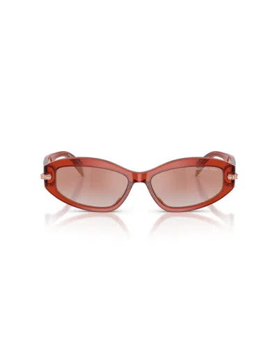 Michael Kors Oval-frame Sunglasses In Brown