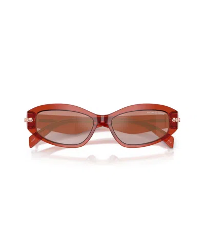 Michael Kors Oval-frame Sunglasses In Brown