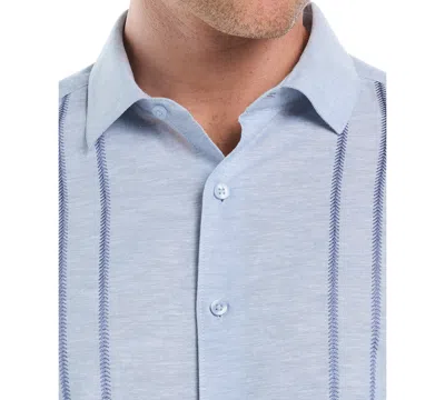 Cubavera Embroidery Panel Mens Long Sleeve Regular Fit Button-down Shirt In Animal Print