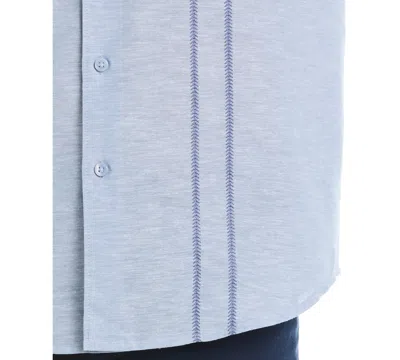 Cubavera Embroidery Panel Mens Long Sleeve Regular Fit Button-down Shirt In Animal Print