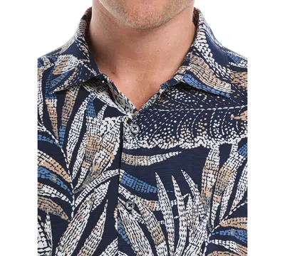 Cubavera Men's Pointillism Tropical Print Short Sleeve Button Down Shirt In Animal Print