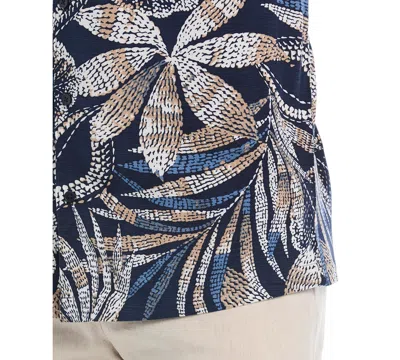 Cubavera Men's Pointillism Tropical Print Short Sleeve Button Down Shirt In Animal Print