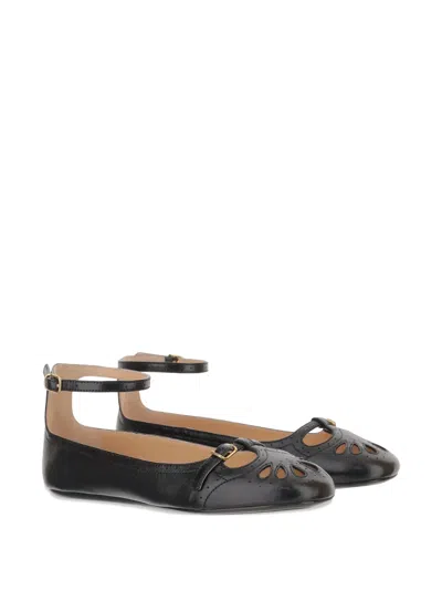 Chloé Black Misty Ballerinas In Black