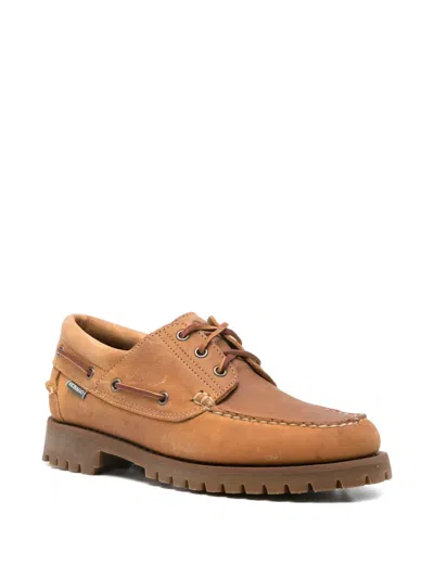 Sebago Lace Up Shoes Acadia Crazy Horse In Gold