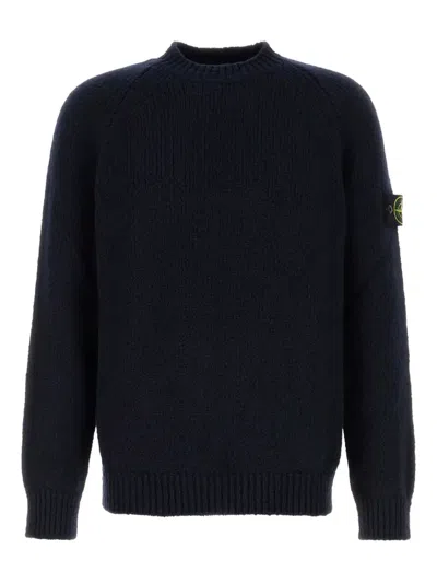 Stone Island Cotton Sweatshirt With Removable Logo Patch In Black