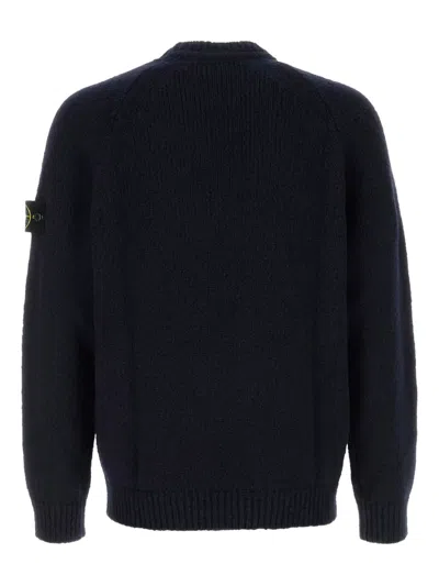 Stone Island Cotton Sweatshirt With Removable Logo Patch In Black