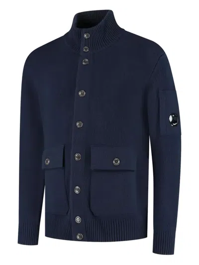 C.p. Company C. P. Company Cotton Cardigan In Blue
