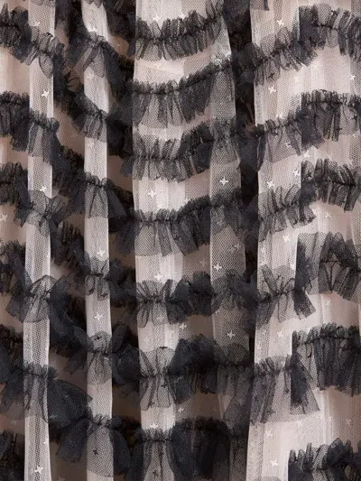 Needle & Thread La Vie En Rose Round Neck Short Sleeve Gown In Black