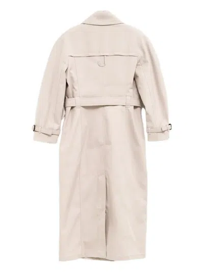 Jacquemus Tailored Coat With Belt And Pockets In White