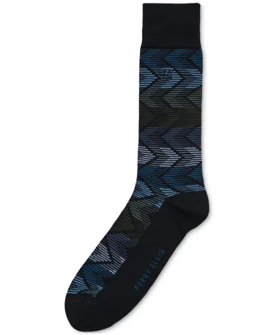 Perry Ellis Portfolio Men's Herringbone Socks In Multi