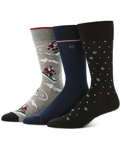 Perry Ellis Portfolio Men's 3pk. Mixed Patterned Socks In Multi