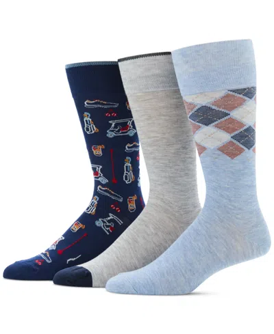 Perry Ellis Portfolio Men's 3pk. Mixed Patterned Socks In Multi