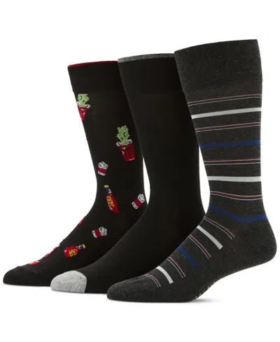 Perry Ellis Portfolio Men's 3pk. Mixed Patterned Socks In Multi
