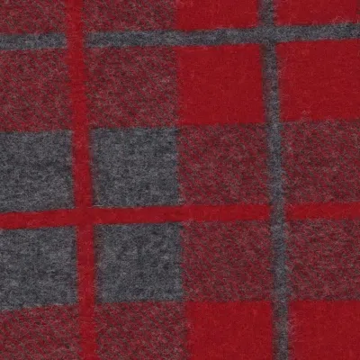 Guest In Residence Wool And Cashmere Scarf With Check Pattern In Red
