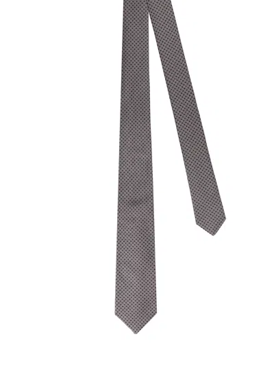 Kiton Silk Tie In Gray