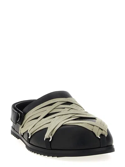 Rick Owens Megalaced Mule Shark Tooth Sole In Black