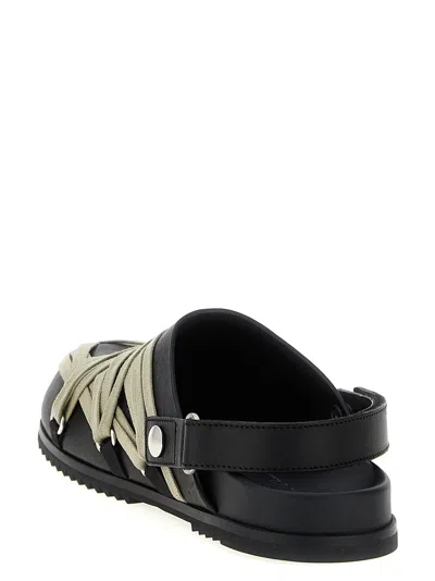 Rick Owens Megalaced Mule Shark Tooth Sole In Black