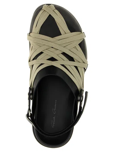 Rick Owens Megalaced Mule Shark Tooth Sole In Black