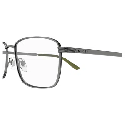 Gucci Gg1882o-003ruthenium-ruthenium-transparent In Metallic