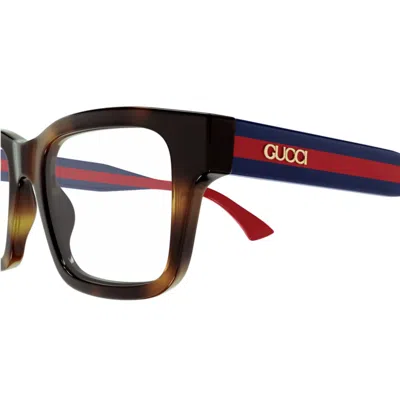Gucci Gg1865o-008havana-blue-transparent In Brown