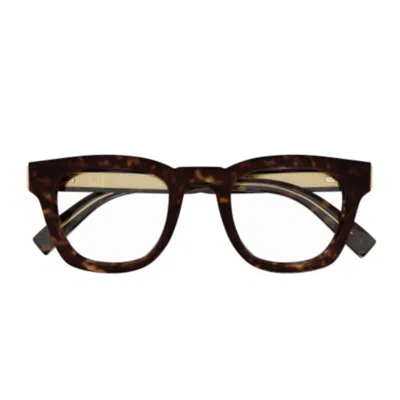 Dunhill Du0081o-002havana-havana-transparent In Gold